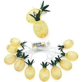 Resim 2m 10 Led Pilli 2 Kademeli Ananas Led Işık Mz6200-251 Tdrtr Çok Renkli 
