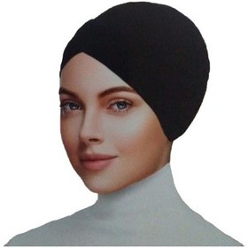 Resim Sedef Bayan Tesettür Dış Bone Hazır Türban Çapraz Bone 
