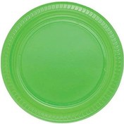 Resim Plastik Tabak 25 Adet Yeşil Kullan At Tabak 22 Cm Doğum Günü Partisi Tabağı 