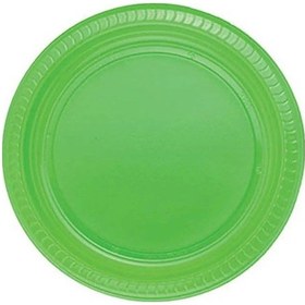 Resim Plastik Tabak 25 Adet Yeşil Kullan At Tabak 22 Cm Doğum Günü Partisi Tabağı 