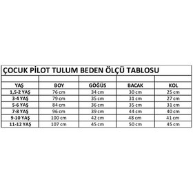 Resim Çocuk Pilot Tulumu Siyah 