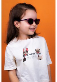Resim Yeni Ürün-kız Mor Cateye Polarize 2-7 Yaş Çocuk Güneş Gözlüğü Mor 