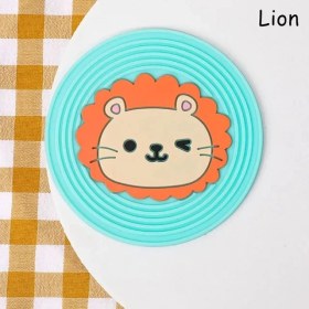 Resim Wangchuang Aslan Gösterisi Olarak Karikatür Kedi Şekilli Silikon Yemek Masası Placemat Coaster Mutfak Aksesuarları Mat Bardak Kupa Isıya Dayanıklı Hayvan Kahve Içecek Pedi (Yurt Dışından) 