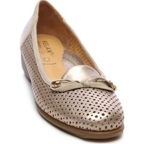 Resim Relax Anatomic Kadın Hakiki Deri Bej Comfort Ayakkabı 611 E4220 Bn Ayk Y19 Metal Ammos/suede Beıge Bej 