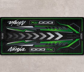 Resim 1000SX İçin Tasarlanmış Motosiklet Matı - MM7390 - Emerald Blazed Green / Kişiye Özel / 220cm x 100cm 