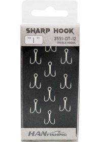 Resim Hanfish Sharp Hook 3551 10 Adet Üçlü İğne 10 No 10 No 