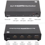 Resim Vcom DD433 3-1 Port 1.4V 3D Metal Hdmi Switch 