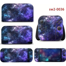 Resim Gaojunshop01 Nintendo Switch 2 Konsol Ve Kumandalar İçin Mor Dekoratif Çıkartma 