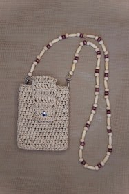 Resim luces Kadın Rafya Telefon Çantası 