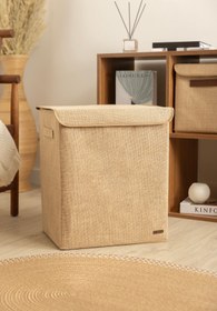 Resim Tidy Jüt Kapaklı Düzenleyici Büyük Kutu (40x50x30cm) 6012 - Natural / 40x50x30 