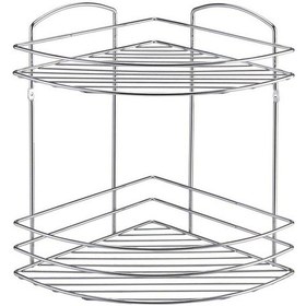 Resim Banyo Rafı Paslanmaz Metal Krom Kaplı 2 Katlı (413551166) Gümüş 