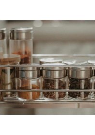 Resim Basic Cam Tuzluk - 12 Li Biberlik 3 Boy Baharatlık Seti Takımı Şeffaf 