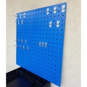 Resim Vıktec 90X90 cm Delikli Metal Takım Asma Panosu (20 Adet Kanca Ile Birlikte) 