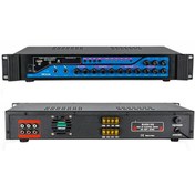 Resim Dexun D-200 200W 3 ZONE İKİ MİK GİRİŞ USB-BT 4/16-70-100V HAT TRAFOLU ANFİ 