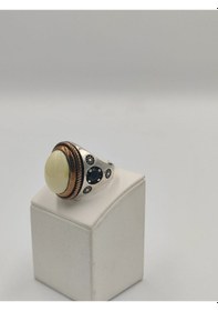 Resim Bilardo Topu Yan Kolları Onıks Taşlı 925 Ayar Gümüş Erkek 22 Mm Y 