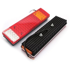 Resim ÇERAY 2 Adet - 7.ledli Stop Lambası Ledli Şeffaf Camlı - 24v 