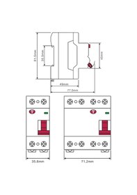 Resim Mutlusan Mrc06-403063 4p 6ka Ac 63a 30ma Kaçak Akım Koruma Rölesi 