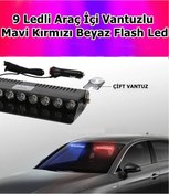 Resim 9 Ledli Araç Içi Çakmaklık Girişli Vantuzlu Mavi Kırmızı Beyaz Fl 