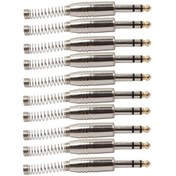 Resim 10 Parça 6.35mm Metal Stereo Mikrofon Ses Fişi 