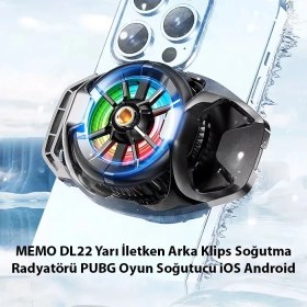 Resim Kont Memo DL22 Yarı Iletken Arka Klips Soğutma Radyatörü Pubg Oyun Soğutucu Ios ANDROID-(5775) 
