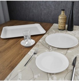 Resim Ermiya 8 Kişilik 30 Parça Melamin Çay Pasta Takımı Beyaz 