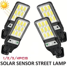 Resim 1/2/3/4 Adet Dış Mekan Güneş Enerjili Sokak Lambası, Hareket Sensörlü Şarj Edilebilir COB Duvar Lambaları, Akıllı LED Güneş Enerjili Dekoratif Işıklar - Teras, Bahçe, Balkon, Villa ve Avlu Aydınlatması 