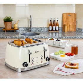 Resim Zilan ZLN1214 | Retro Ekmek Kızartma Makinesi | 6 Kademeli | Buz Çözme | Yeniden Isıtma | 1500W 