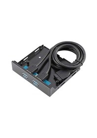 Resim 3.5" inç 2 Port USB 3.0 Dahili Floppy Disket Ön Panel Yuvası 