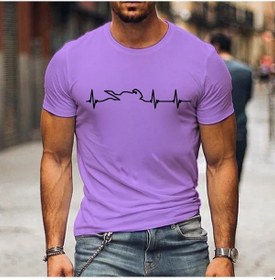 Resim Snapbuy Erkekler İçin Dağ Motosiklet Kalp Atışı Tshirt - Komik Açık Macera T-shirt Kısa Kollu Gömlekmultı Multı 