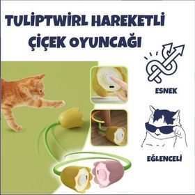 Resim TulipTwirl Hareketli Çiçek Kedi Oyuncağı 