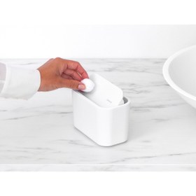 Resim Brabantıa Beyaz Plastik Küçük Çöp Kutusu 15x8.6x9.9cm, Pratik ve Şık Tasarım 