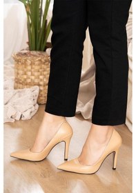 Resim Kadın Kaydırmaz Taban Yumusak Deri Topuklu Stiletto Alara 001 