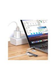 Resim Bucuks 4 Port'lu Bağlantı İstasyonu Ultra İnce Usb Bölücü Type-c Tipi Çoklu Arayüz Adaptörü Multi Usb Çoklayıcı Renkli 