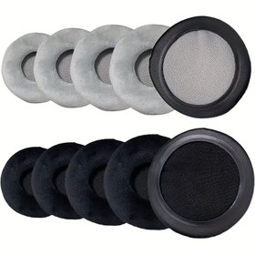 Resim Kadife Yuvarlak Yedek Kulak Pedleri Köpük Minderler için 45mm 50mm 60mm 70mm 80mm 90mm 100mm 105mm 110mm Genel Kulaklıklar 