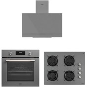 Resim Vestel Hamur Şefi AF-7684 YG - AO-65104 G-DG - AD-63330 G Gri Ankastre Set 