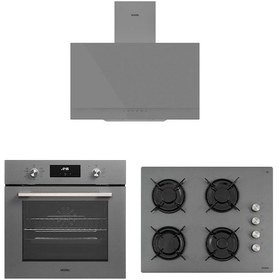 Resim Vestel Hamur Şefi AF-7684 YG - AO-65104 G-DG - AD-63330 G Gri Ankastre Set 
