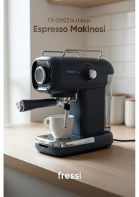 Resim Fressi FR-EM2214 2000 W Espresso Latte Cappuccino Süt Köpürtücülü Kahve Makinesi 