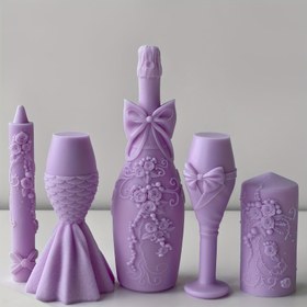 Resim Şampanya Kupa Mum Kalıbı - Şık Çiçek Desenli Düğün, Yüksek Sıcaklığa Dayanıklı Silikon Kalıp (523°F), Yeniden Kullanılabilir Mum ve Sabun Yapımı, Kolay Ayrılma, Yapışmaz Yüzey, Düğün, Yıl Dönümü, Sevgililer Günü, Noel Hediyeleri, Tatil Süslemeleri, Festival Şekilleri, Ev Dekorasyonu, DIY El İşleri, Dekoratif Kalıplar, Yüksek Isıya Dayanıklı, Hediye Yapım İçin 