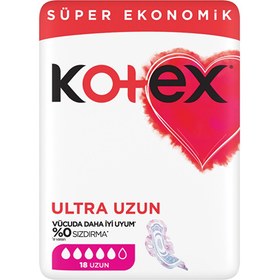 Resim Kotex Ultra Uzun Hijyenik Ped Uzun 18’li Süper Ekonomik 