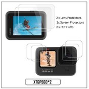 Resim Çift Koruyucular-shoot Temperli Cam Ekran Koruyucu Gopro Hero 10 9 Siyah Kamera Lcd Ekran Koruyucu Film Gopro 10 Go Pro Aksesuarı 