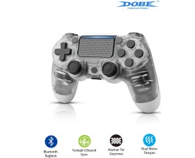 Resim Dobe Ps4-Pc-Android Box-Android-Ios Telefon Tablet Uyumlu Titreşimli Bluetooth Oyun Kolu 
