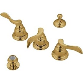 Resim SanalAMCA Store Brass Kb8322Nfl Nuwave Fransız Bide Musluğu, Cilalı Pirinç, 8 X 8 X 3 