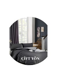 Resim Ely Parker Kolay Ütü 180x200 Çift Kişilik Nevresim Takımı(Gri Lastikli Çarşaf+Yorgan Kılıfı+Y. Kılıfı) Antrasit 180 x 200 Antrasit 