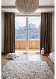 Resim Lunet 140x270 Cm 2 Adet Blackout Fon Perde Bej 