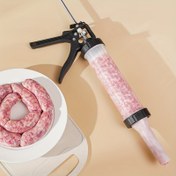 Resim 1 Set Kolay Kullanımlı Manuel Sosis Yapma Kiti - Yarı Otomatik, Hızlı Et Doldurucu 3 Nozul Boyutu ile, Dayanıklı Plastik, Ev Yapımı Sosisler & Daha Fazlası için İdeal - Tatil Yemekleri için Mükemmel Mutfak Aleti, Sosis Doldurucu 