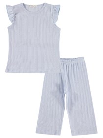 Resim Civil Girls Kaprili 6-9 Yaş Pijama Takımı - Mavi - Açık Mavi / 7-8 Yaş 