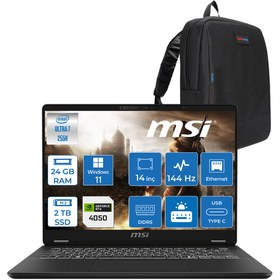 Resim Msı Prestıgepro 14 Aı WC2HVEG Intel Core Ultra 7-255H Aı 24GB DDR5 2TB SSD RTX4050/6GB 14'' Full Hd+ 144Hz Ips-Level Windows 11 Pro Gaming Laptop Z076TRP04 