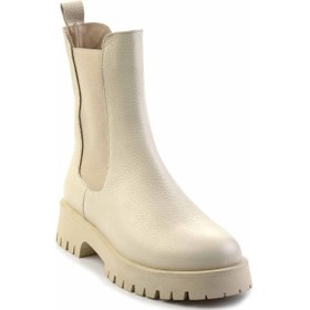 Resim Bej Hakiki Deri Kadın Bot & Bootie K02274321003 Bej 