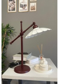 Resim Risso Beyaz Vişne Gövde Masa Lambası Dekoratif Abajur Çocuk Odası Başucu Lambası Okuma Lambası Beyaz 