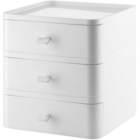 Resim 3 Çekmeceli Takı Ve Makyaj Kutusu 20 X 20 X 24 Cm Çok Renkli 